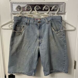 Vintage Farm Worn Ratty Old Navy Blue Jean Shorts